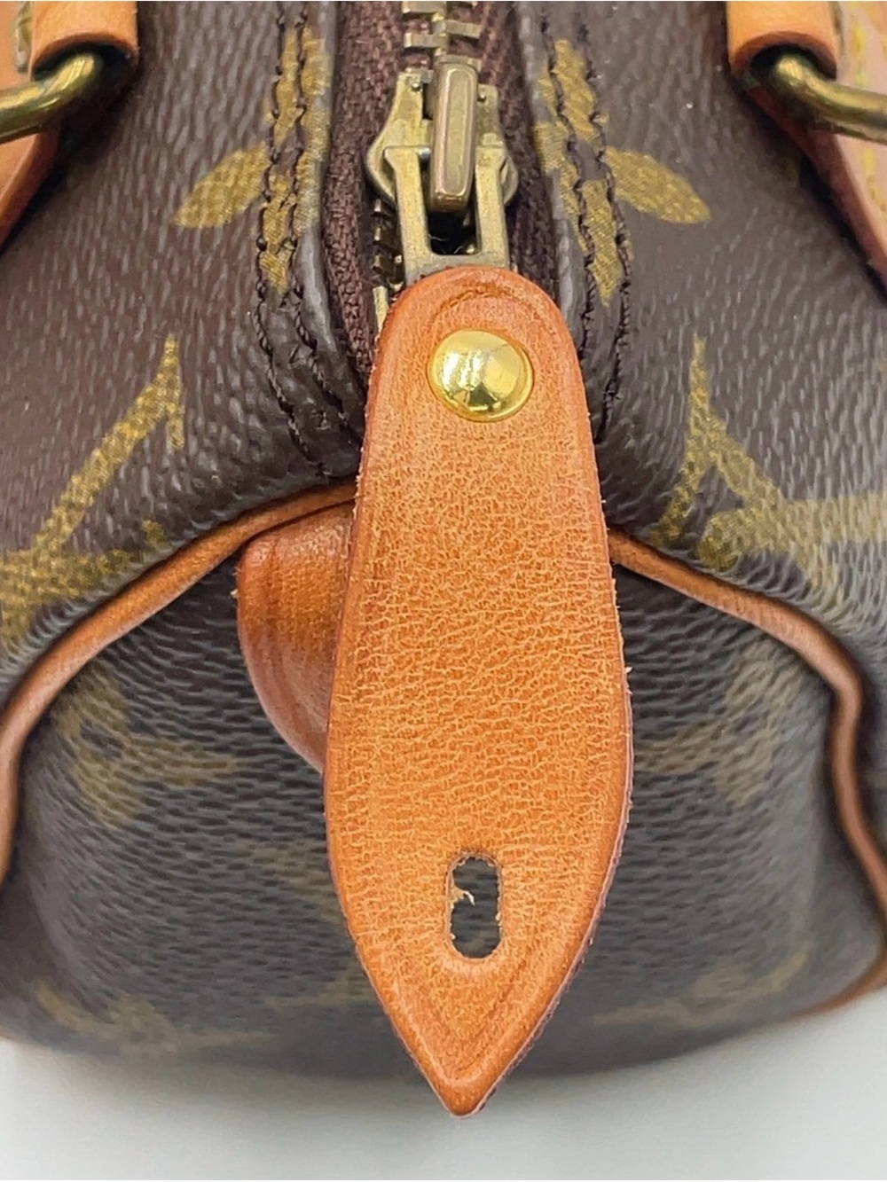 Louis Vuitton Brown Monogram Vintage Mini Speedy Top-Handle Bag - Picture 10 of 11